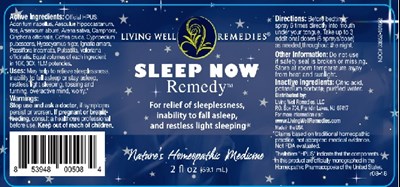Sleep Now Remedy (Sleep Now Remedy 2 Fl. Oz. Bottle Label)
